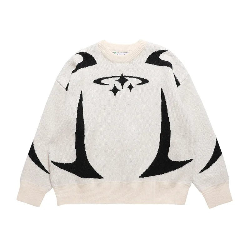 Stars Knitted Sweater - Valento Fashion